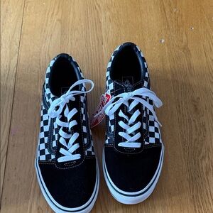 Vans Kids Checkered Black and White Sneakers